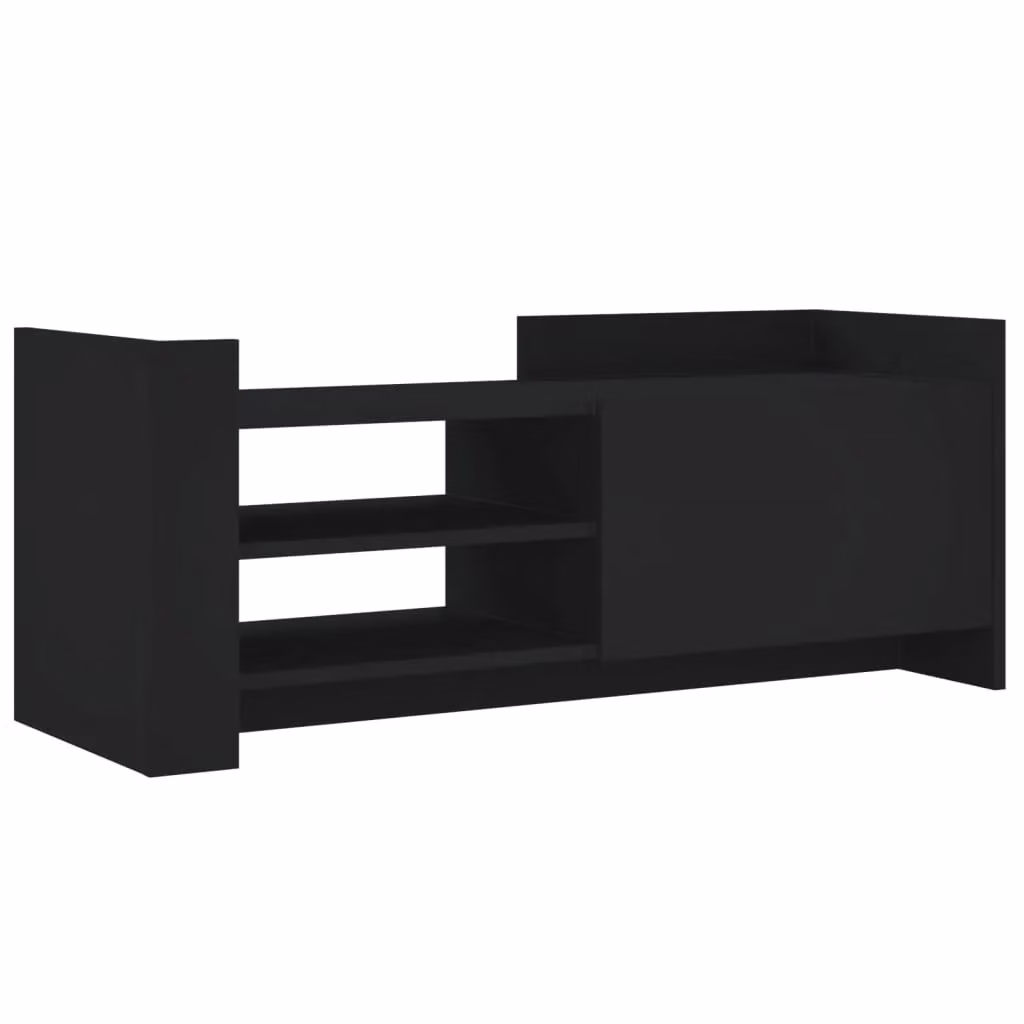 Berkfield Home Modern Black Matt TV Cabinet in MDF, W/D/H: 100 x 35 x 40 cm – 2