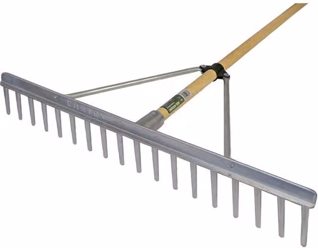 Faithfull Aluminium Landscape Rake with F.S.C. Wood Handle, Silver