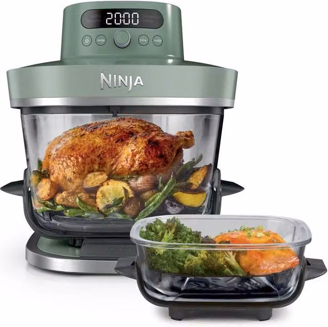 Ninja CRISPi PRO 5-in-1 Glass Air Fryer AS090UKGN, Green