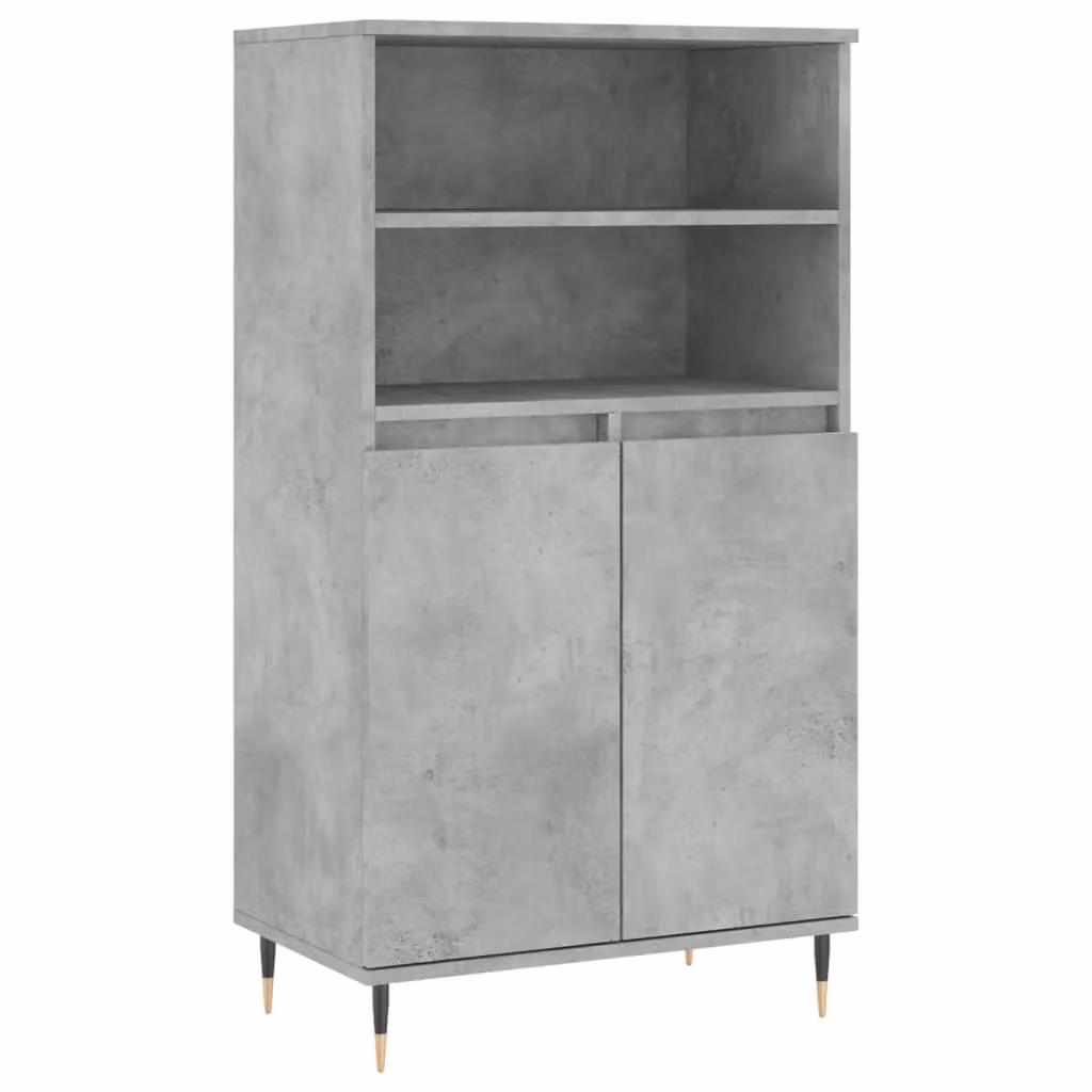 Berkfield Home Industrial Highboard in Concrete Grey, W: 60 cm, D: 36 cm, H: 110 cm – 2