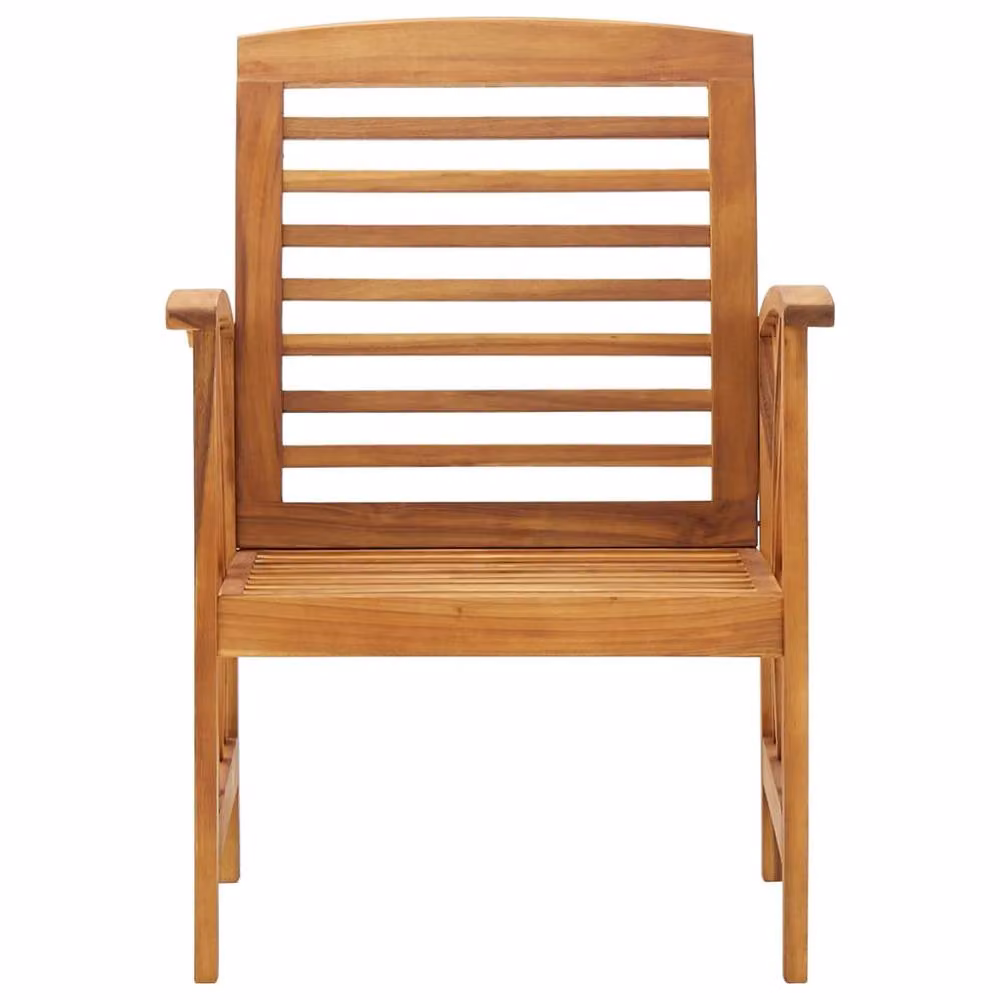 Berkfield Home Set of 2 Rustic Brown Acacia Wood Garden Chairs – 2