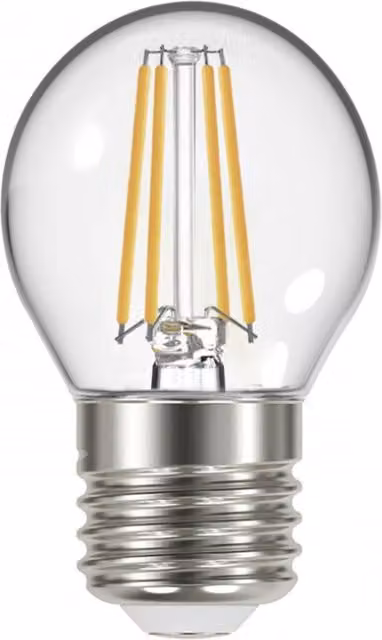 Eveready E14/SES LED Golf Bulb, Warm White, Transparent Glass