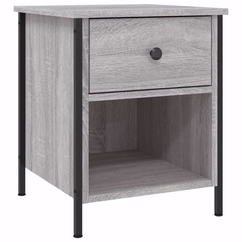 Berkfield Home Set of 2 Bedside Cabinets in Grey Sonoma, W/D/H: 40 x 42 x 50 cm – 3