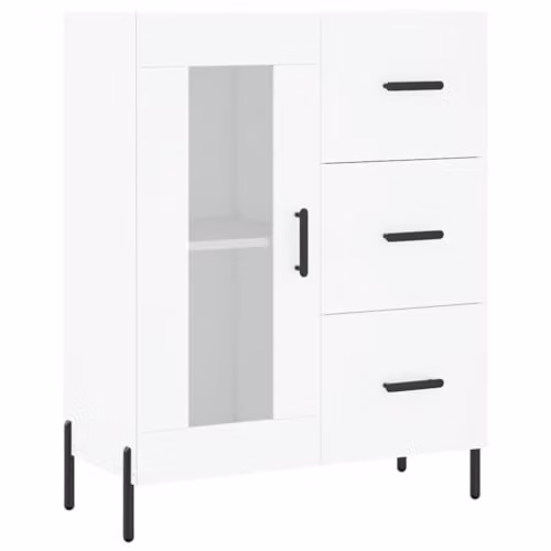 vidaXL Classic White Sideboard in Matt MDF and Metal, W/D/H: 69.5 x 34 x 90 cm – 1