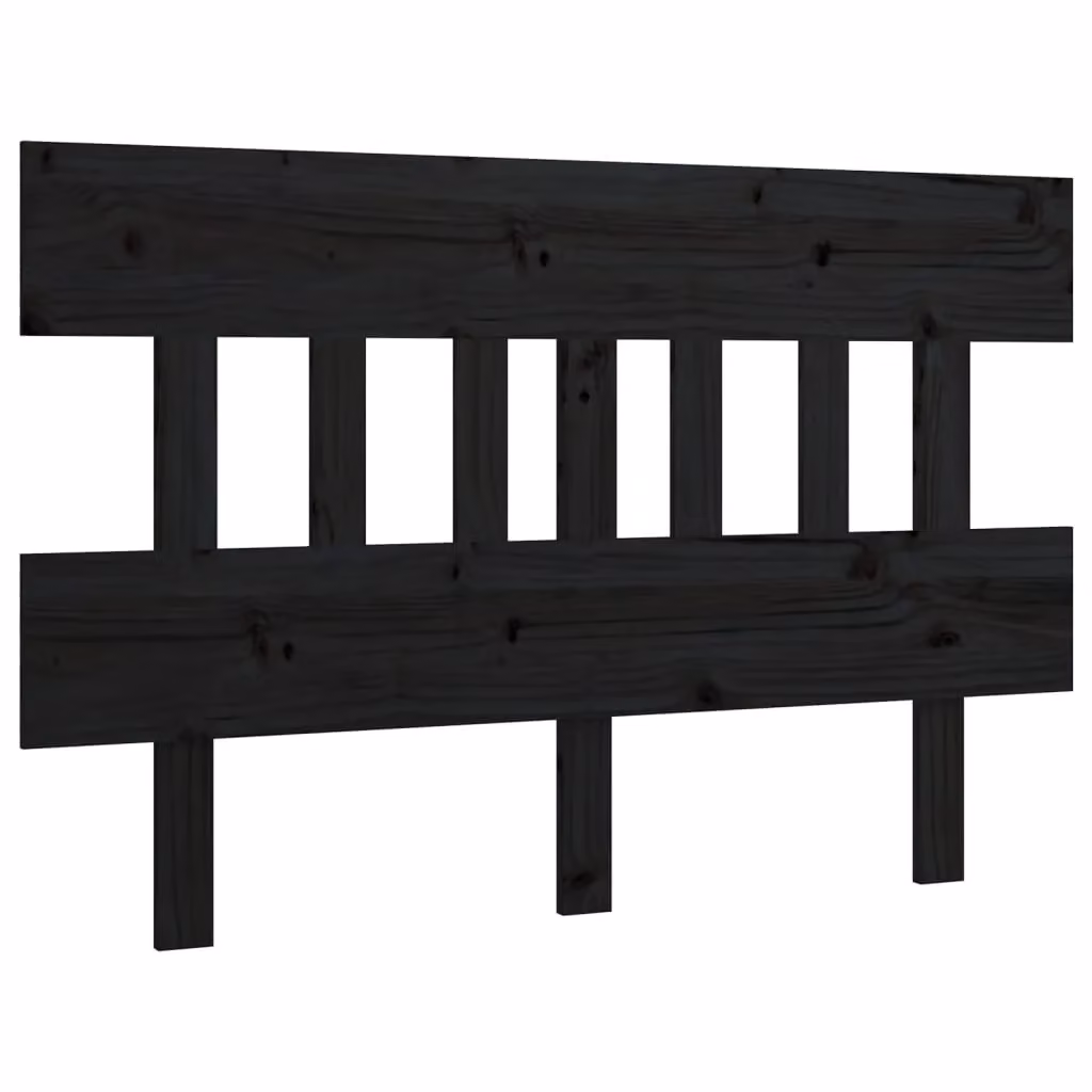 Berkfield Home Rustic Black Solid Pine Wood Bed Headboard W/D/H: 183.5 x 3 x 81 cm – 2