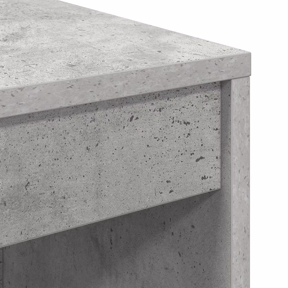 Berkfield Modern Writing Desk with Storage in Concrete Grey – 3