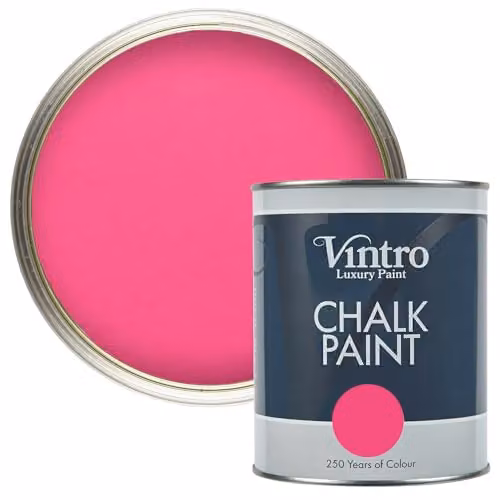 Vintro Deptford Pink Chalk Paint for Furniture, Walls and Woodwork, 1 l