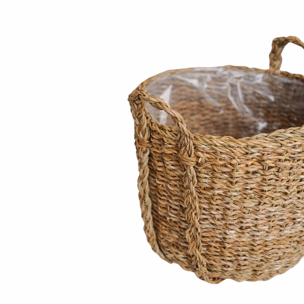 Lemon Pavilion Tenno Seagrass Rattan Basket Set of 3 in Beige and Sand – 2