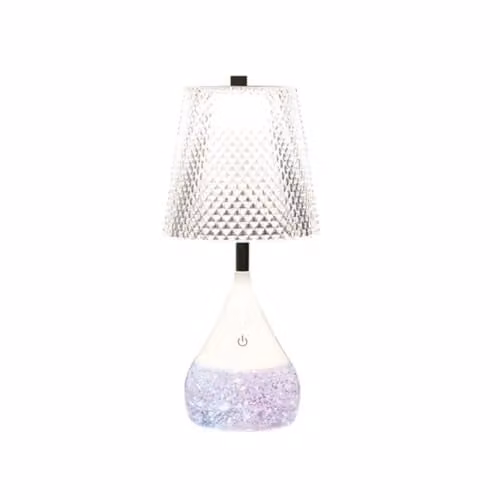 Aromatize LED Colour Changing Diamond Shade Glitter Lamp with USB Touch Dimming in White and Multicolour