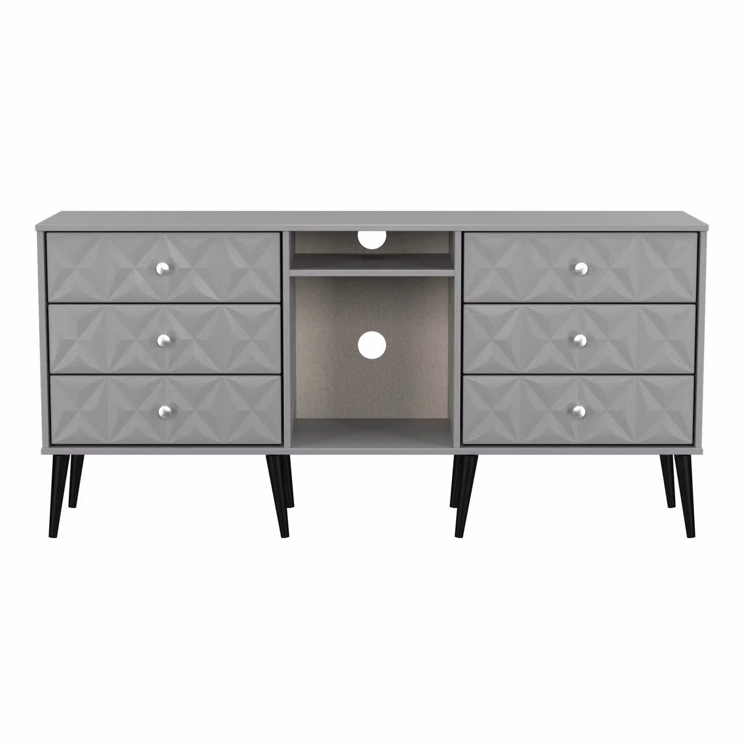 2 U Toledo 6 Drawer Sideboard in Dark Grey Matt Finish – 2