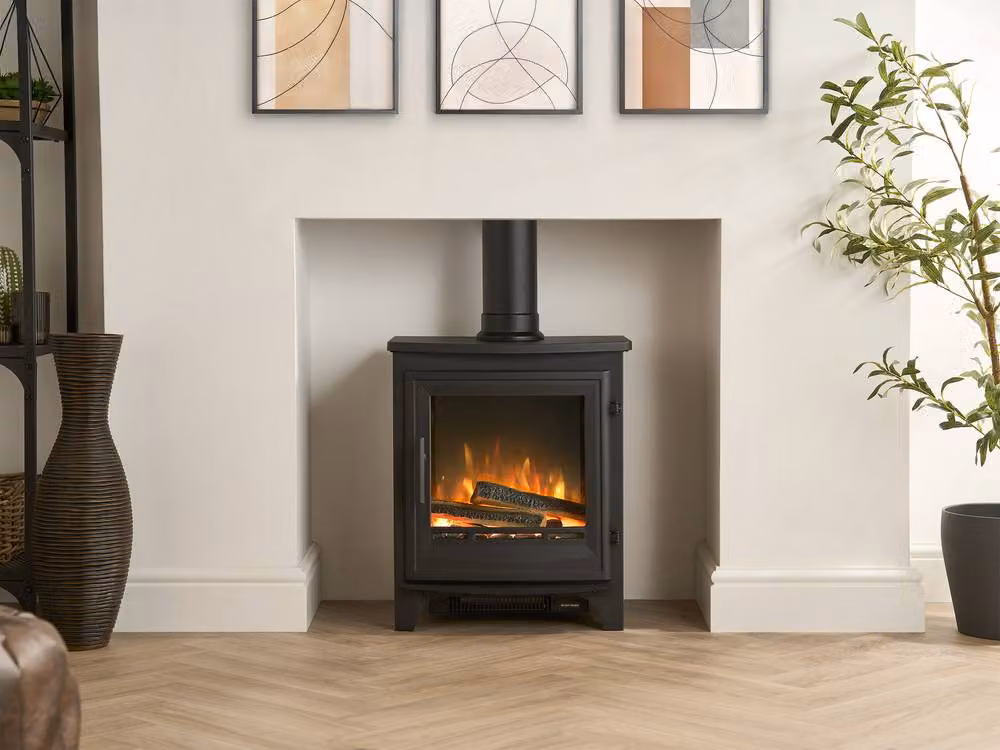 Acantha Fires & Fireplaces Halo Electric Stove in Black – 3