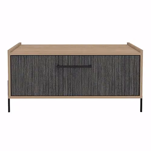 Core Harvard Drop Leaf Storage Coffee Table in Oak and Grey – 2