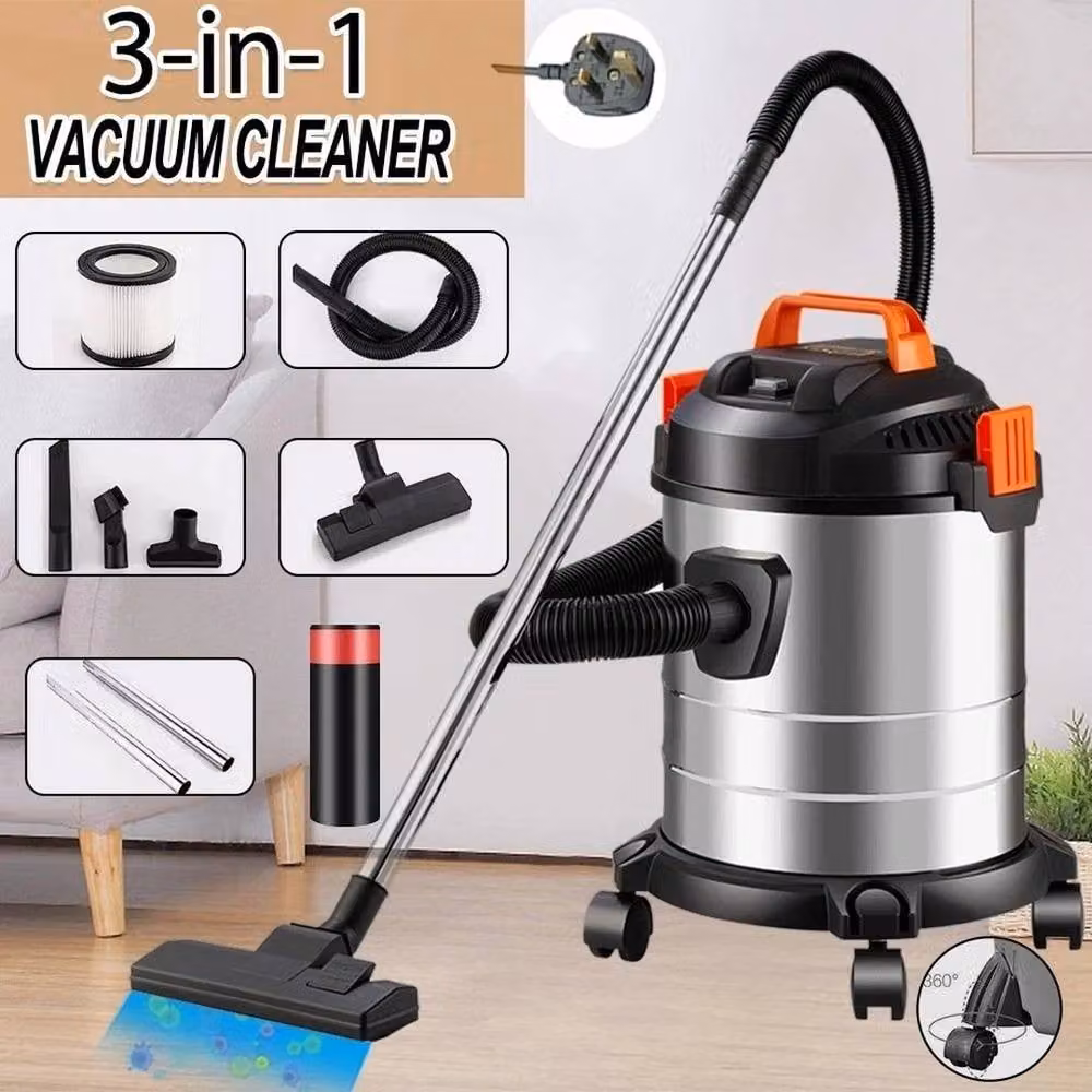 Kelvenix 1500W Wet and Dry Bagless Vacuum Cleaner with 20L Capacity in Silver – 3
