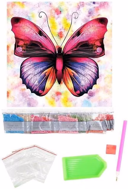 UMKY 5D Diamond Painting Square Sofa Cushion Cover, Multicolour, W/D/H: 40 x 40 x 1 cm