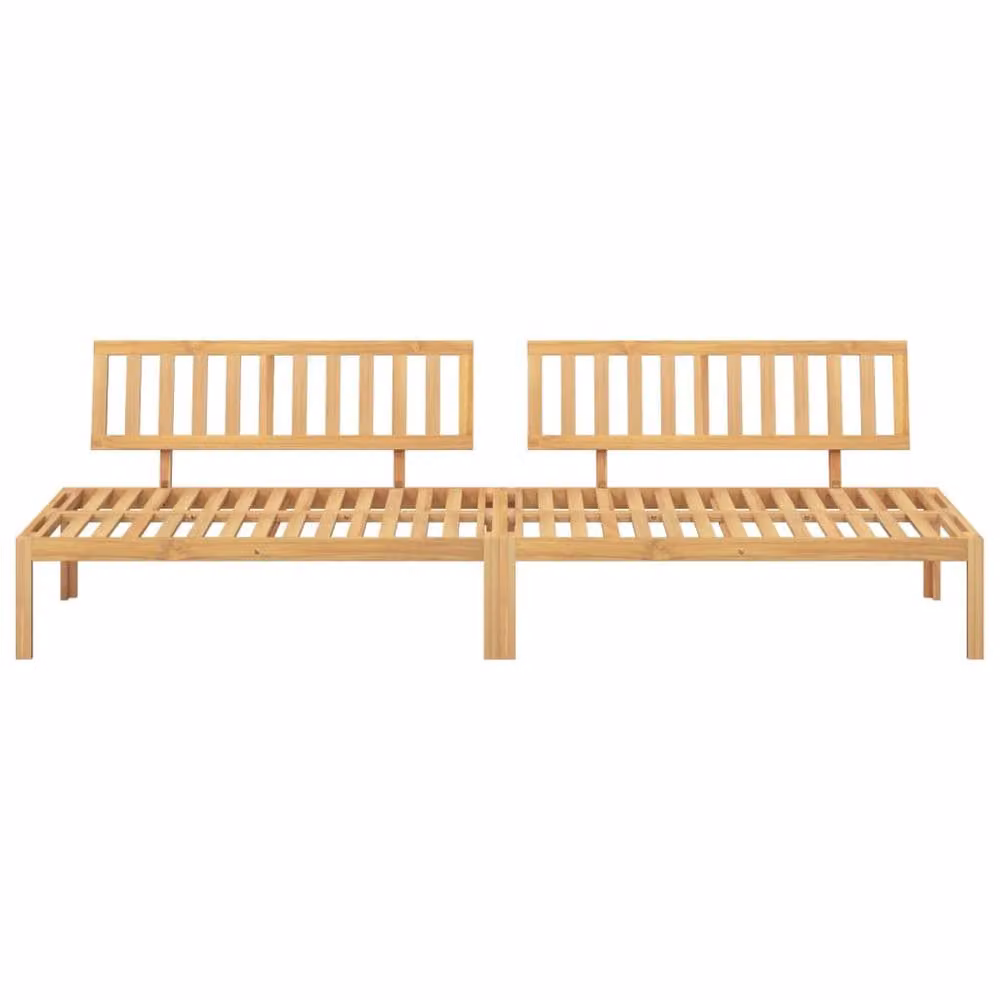 Berkfield Home Garden Pallet Middle Sofas, Set of 2, Brown Solid Acacia Wood – 2