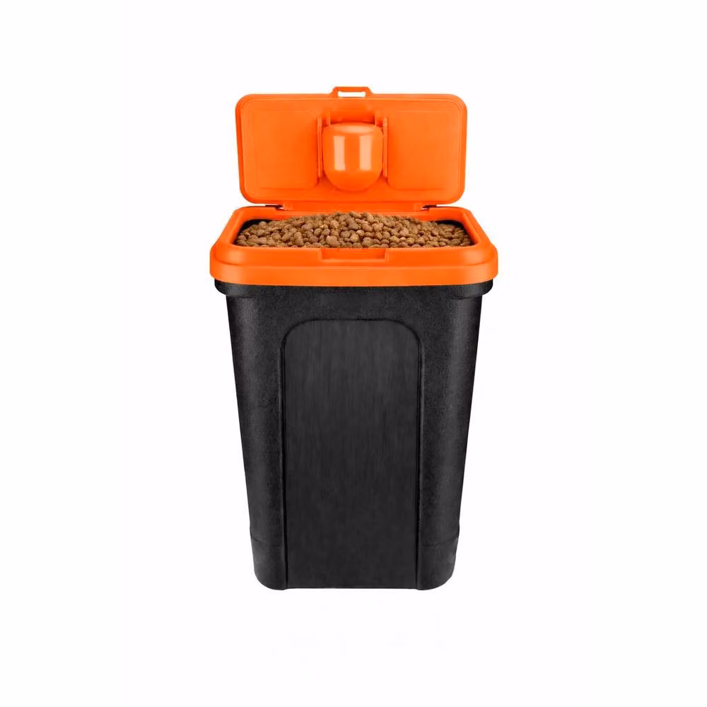 FLAVORA Orange Pet Dry Food Storage Container for Dogs and Cats, Black, W: 100 cm, D: 15 cm, H: 15 cm – 3
