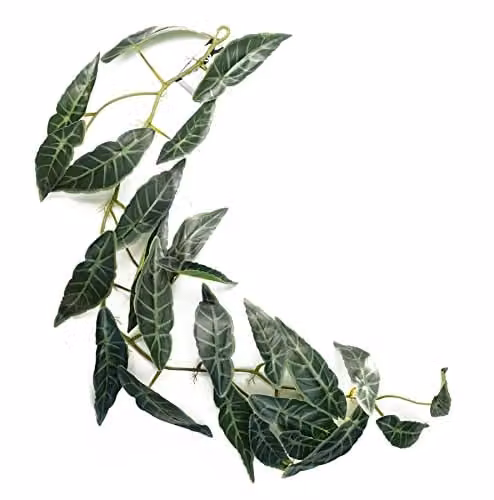 Green Leaf Design Artificial Hanging Plant with Foliage