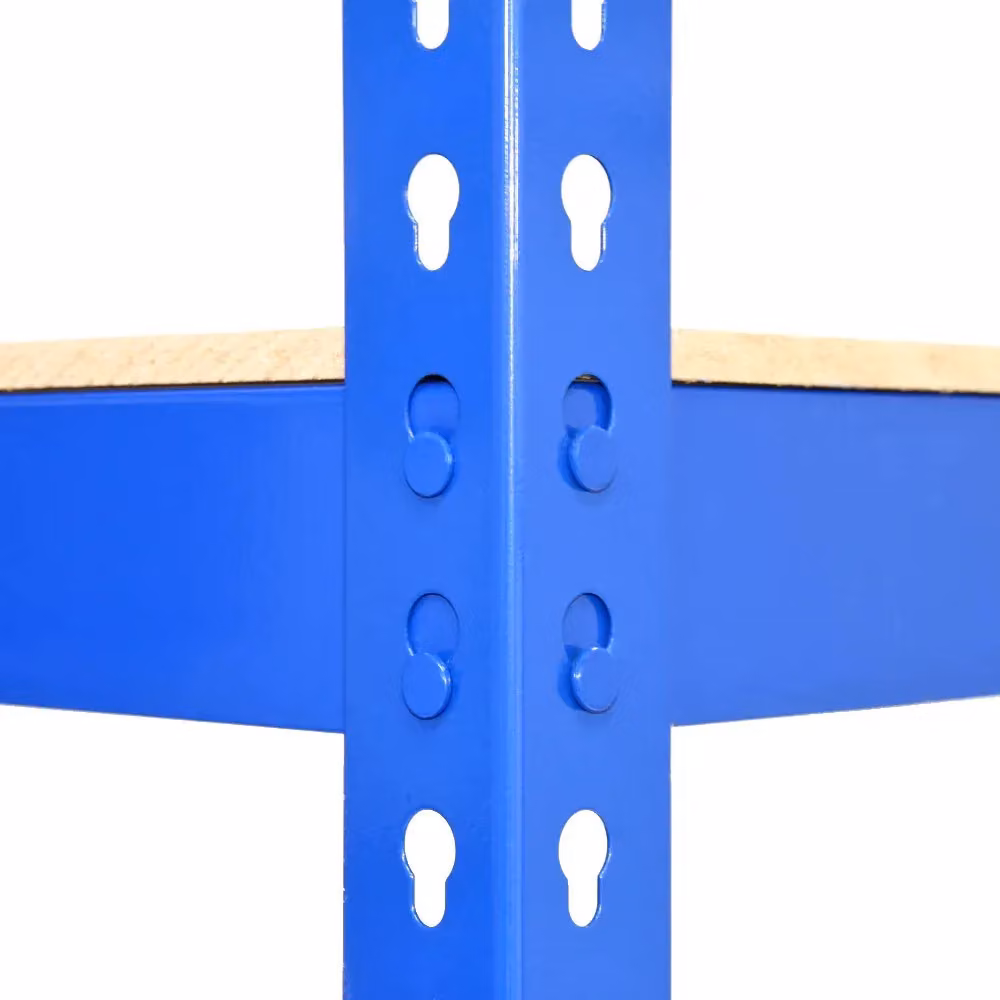 Monstershop Q-Rax Set of 3 Blue Industrial Warehouse Shelves with Adjustable MDF Shelves, Width: 120 cm – 4