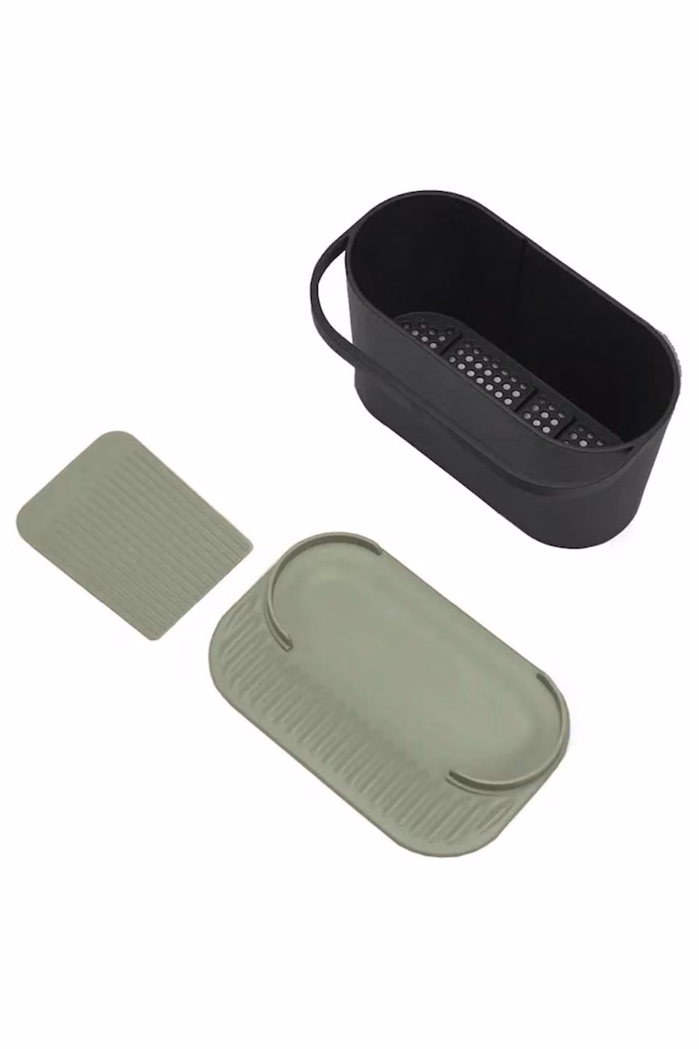 ReBorn Washing Up Bowl and Sink Tidy Bundle in Sage Green and Black – 5