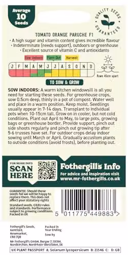 Mr Fothergill's Oh Sow Simple Orange Cherry Tomato Vegetable Seeds – 2