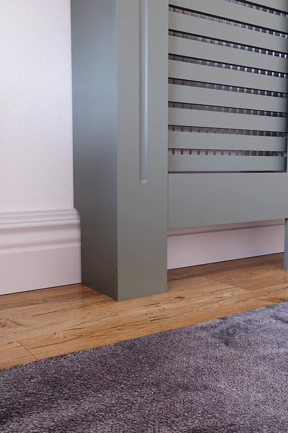 Vida Designs Milton Adjustable MDF Radiator Cover in Grey, H 82.0 x W 111.0 x D 19.0 cm – 4