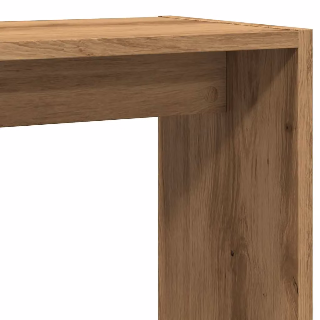 Berkfield Home Artisan Oak Side Table in Brown, W/D/H: 50 x 26 x 50 cm – 4