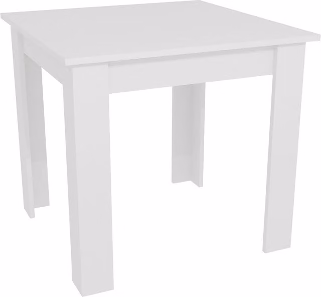Novecrafto Rustic Square Wooden Dining and Kitchen Table in White