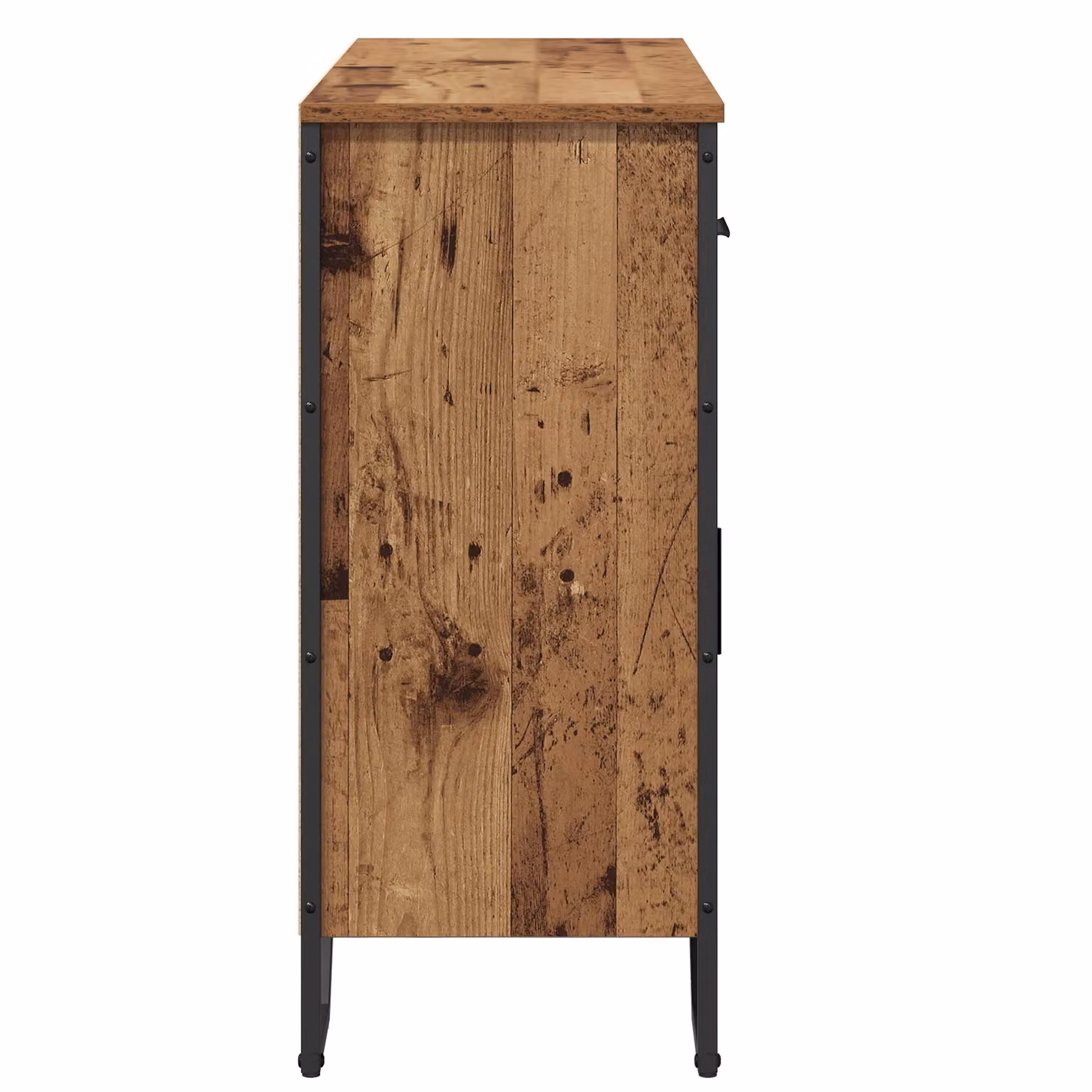 Berkfield Home Rustic Oak Sideboard in Brown, W/D/H: 97 x 32.5 x 74.5 cm – 5