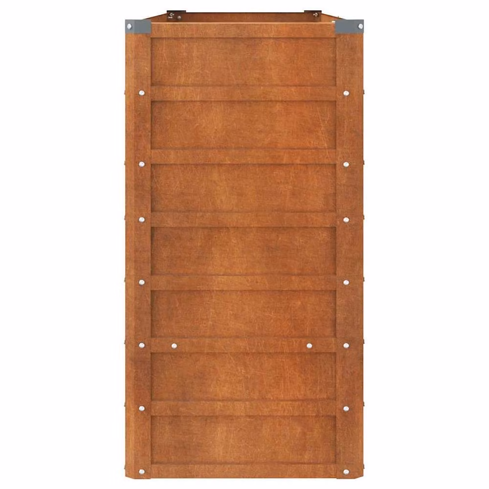 Berkfield Home Garden Raised Bed in Brown Corten Steel, W/D/H: 160 x 40 x 77 cm – 3