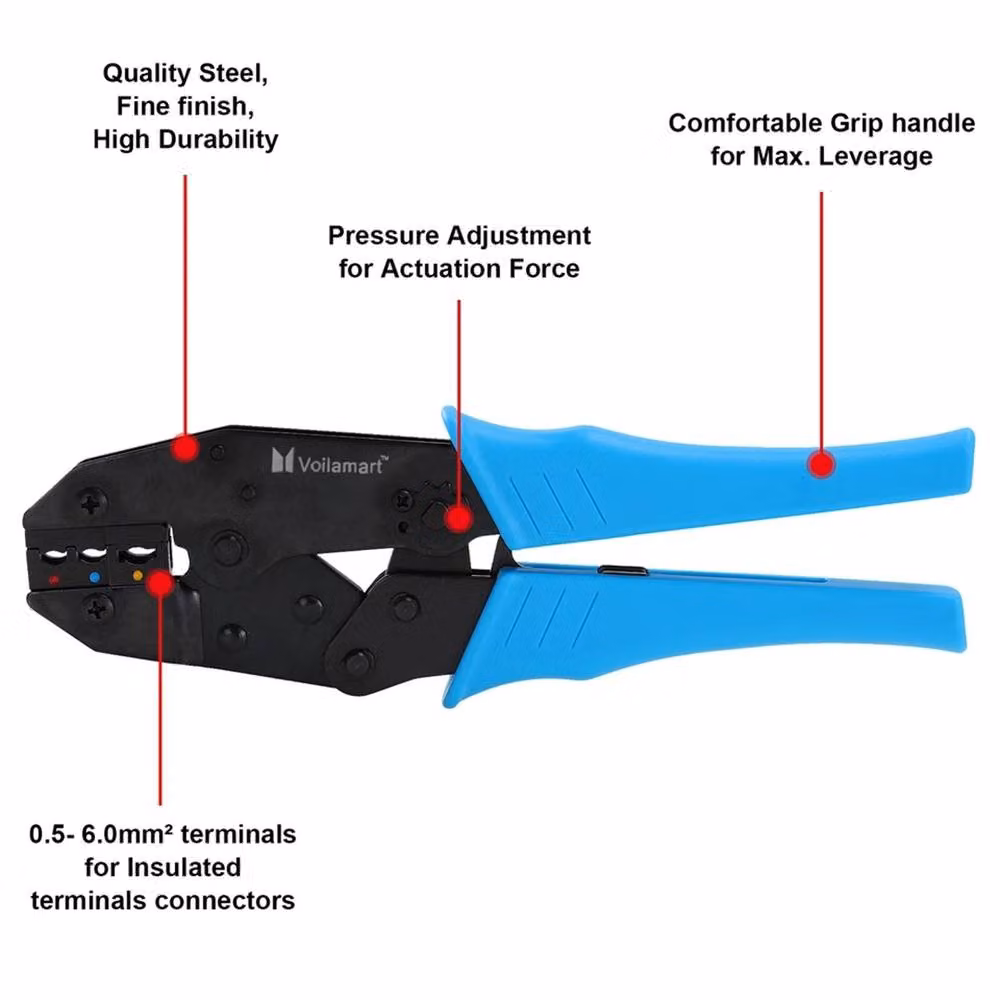 Nordara Blue Steel Ratchet Crimper Cable Pliers, Length: 100 cm – 3