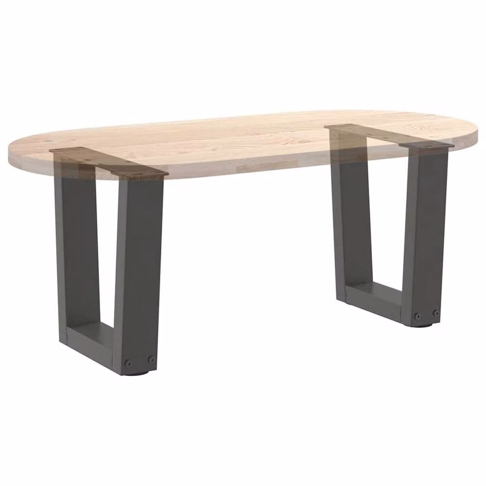 Berkfield Home Modern V-Shape Dining Table Legs, 2 Pieces, Anthracite and Black, W: 30 cm, H: 30-31.3 cm – 6