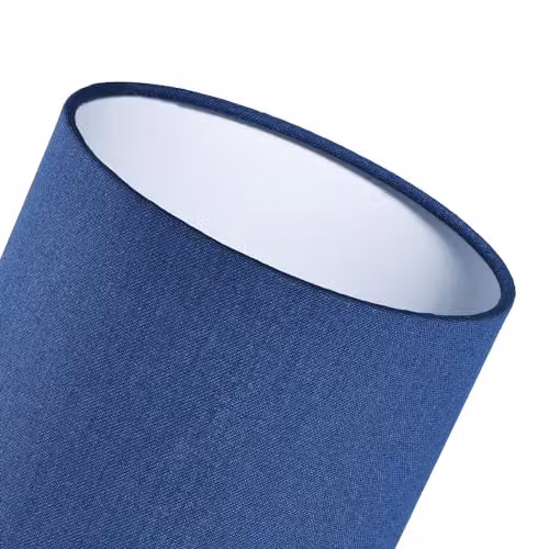Happy Homewares Modern Cylinder Fabric Lamp Shade in Blue and White, Height: 18 cm – 2