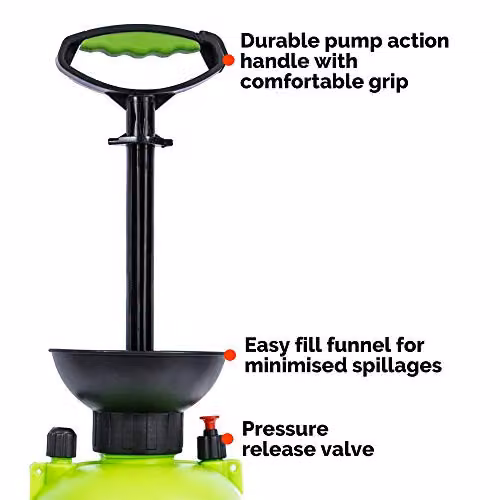 Pro-Kleen Manual Pressure Sprayer with Brass Lance, 5L, Black or Green – 2