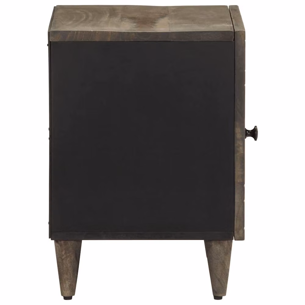 Berkfield Home Beautiful Set of 2 Bedside Cabinets in Light Grey, Solid Wood, W/D/H: 40 x 33 x 46 cm – 3