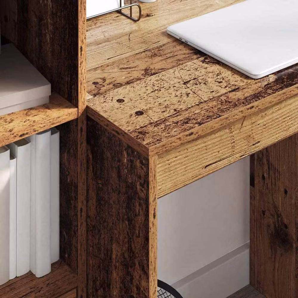 Berkfield Home Rustic Brown MDF Writing Desk, W/D/H: 70 x 50 x 76 cm – 3