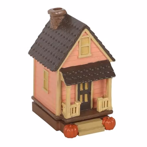 Something Different Wholesale Pink Ceramic House Incense Cone Burner with Pumpkins for Autumn and Halloween – 4