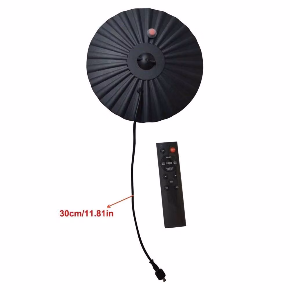 VOGREX Solar Pendant Light in Black with 1000LM Brightness, IP65 Waterproof Rating and Remote Control – 3