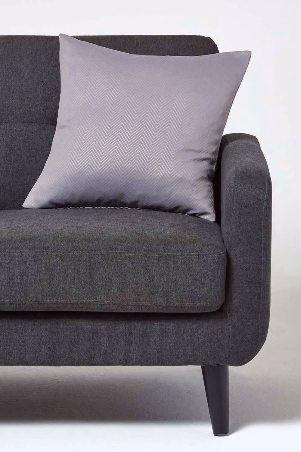 Homescapes Grey Herringbone Chevron Textured Cushion Cover, W/D/H: 45 x 45 x 45 cm – 2