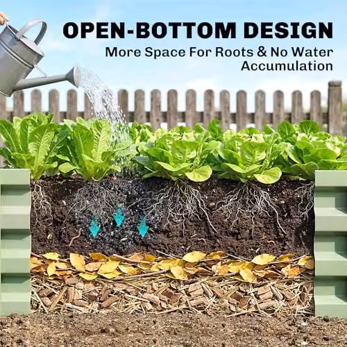 Outsunny 216L Raised Garden Bed in Green, W/D/H: 120 x 60 x 30.5 cm – 4