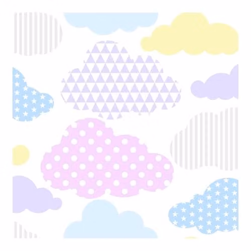 Superfresco Easy Marshmallow Clouds and Harlequin Print Multicolour Abstract Geometric Wallpaper Roll – 1