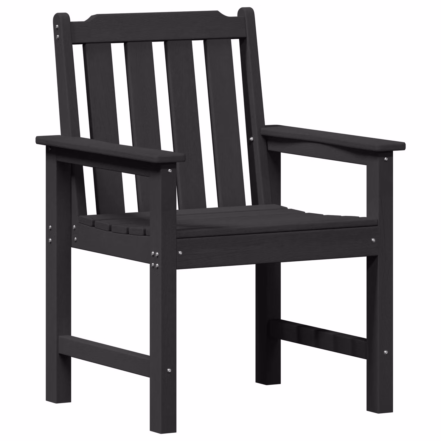 Berkfield Home Set of 2 Modern Black HDPE Garden Dining Chairs – 4