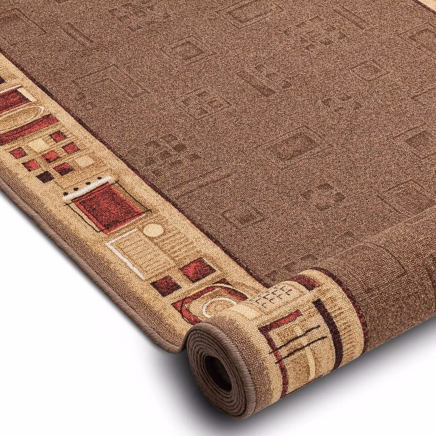 RugsX Jena Anti-Slip Runner in Brown, W: 67 cm, L: 280 cm – 2