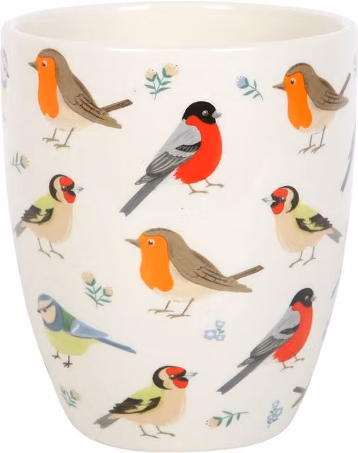 Kingsbury Gifts Floral Ceramic Tabletop Plant Pot in Multicolour and White