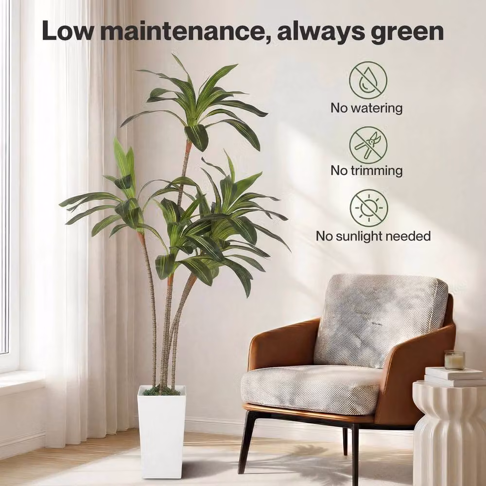 Kelvenix Artificial Green Dracaena Tree, Height: 182 cm – 3