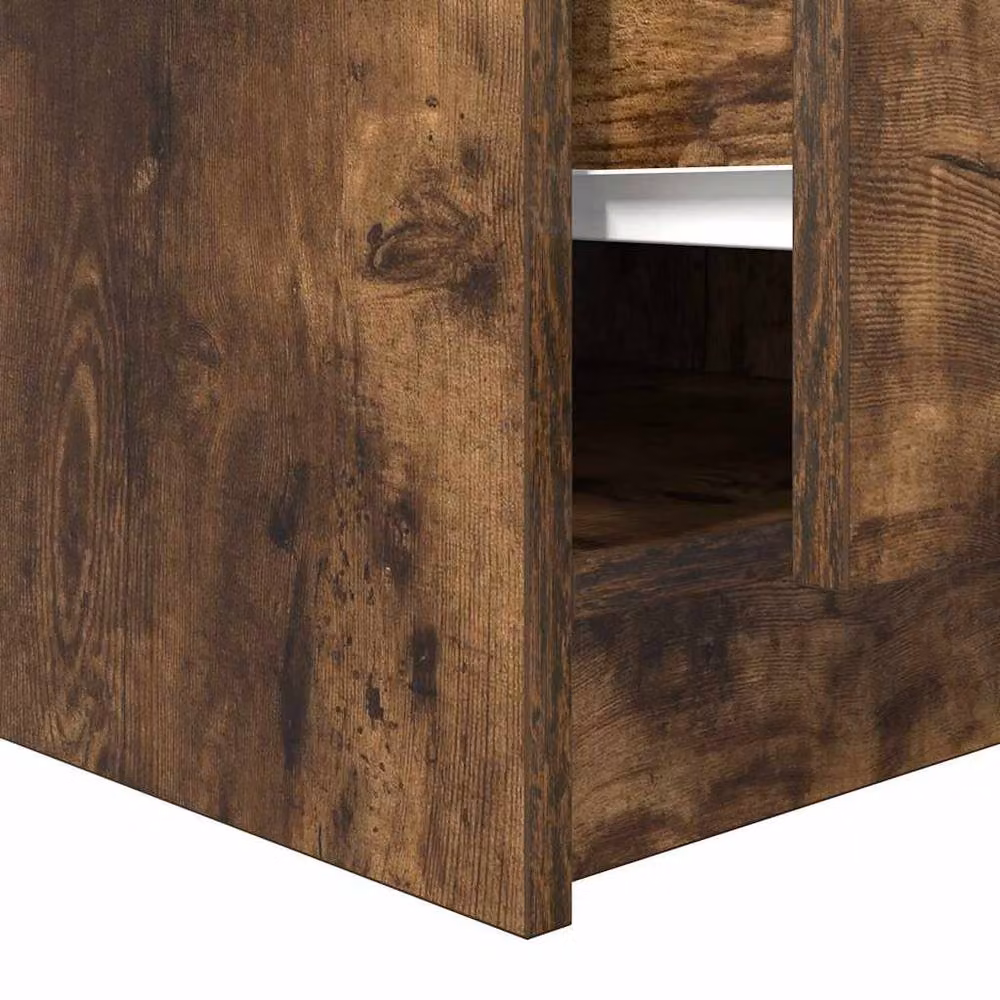 Berkfield Home Decorative Coffee Table with Drawers in Smoked Oak Brown, W/D/H: 70.5 x 70 x 40 cm – 4