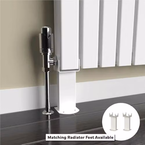 Lux Heat White Flat Vertical Single Panel Designer Radiator H 160 cm x W 56 cm – 2