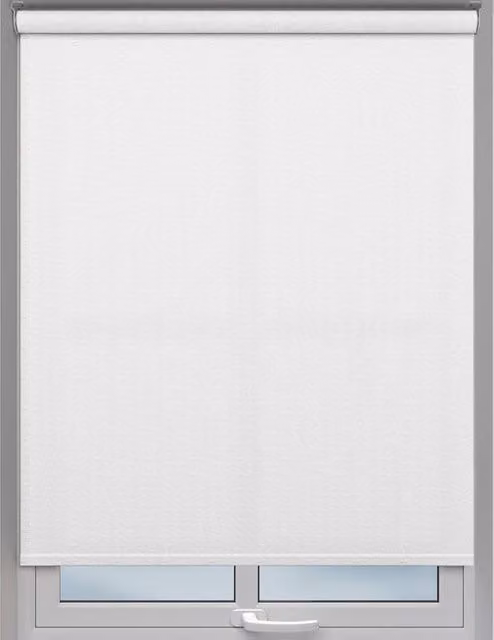 Terrys Plain White Blackout Textile Roller Blind