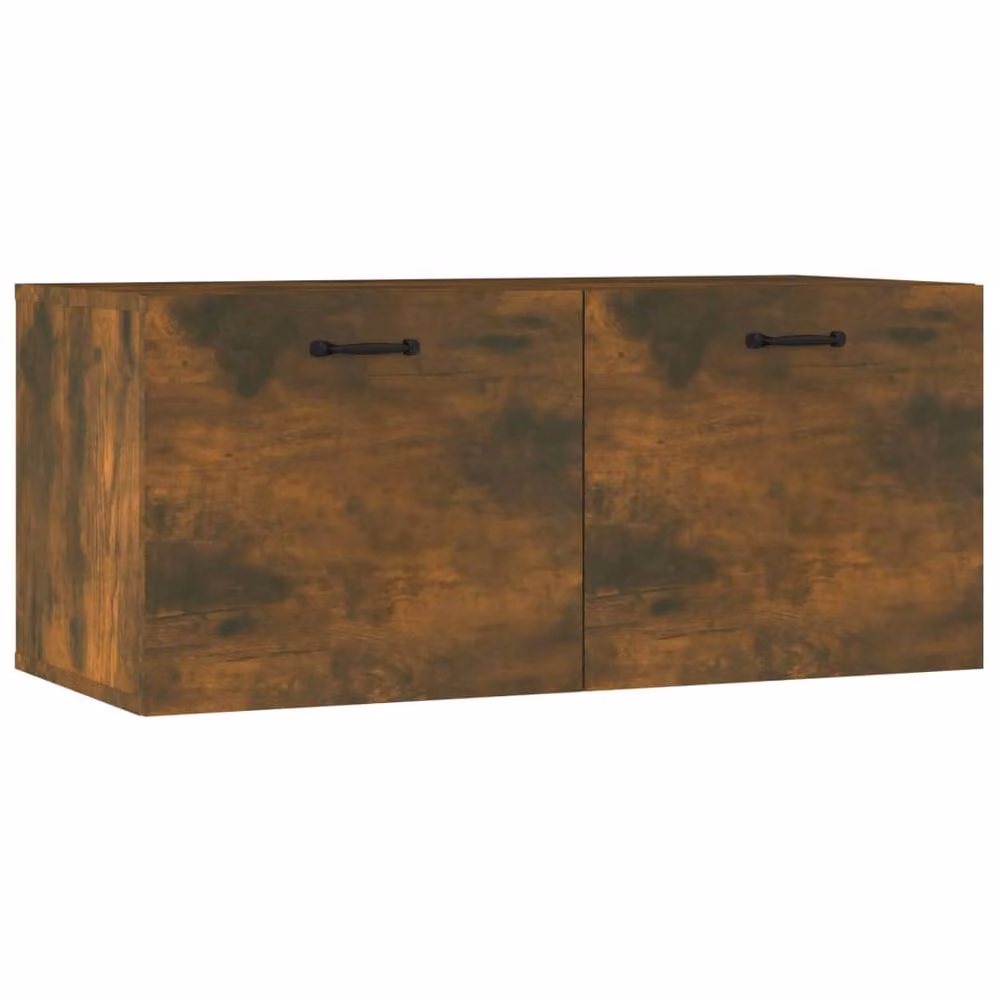 Berkfield Home Wall Cabinet in Smoked Oak Brown, W: 80 cm, D: 36 cm, H: 36.5 cm – 2