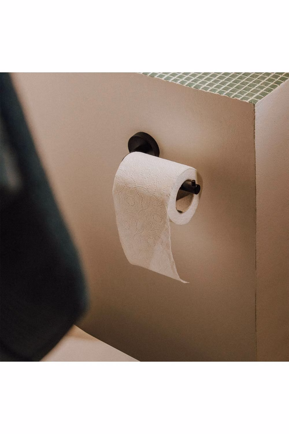 Cosmic Wall Mounted Metal Toilet Roll Holder in White – 2