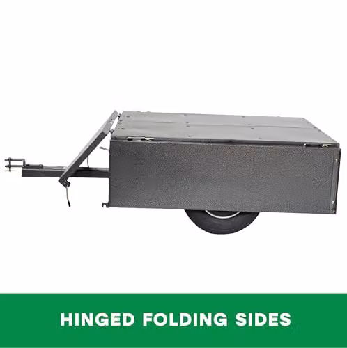 The Handy 225kg Towed Trailer with Folding Sides, Tipping Capability and Pneumatic Tyres in Grey Steel – 3